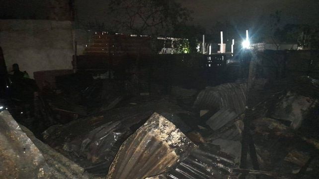 Así quedó la casa de Emiliano tras el incendio