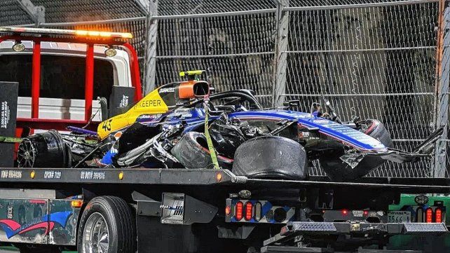 Así quedó el auto de Franco Colapinto tras el accidente en la Q2.