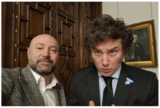 Diego Spagnuolo y Javier Milei