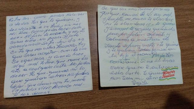 Las notas que el padre de María Eugenia tiraba en la casa donde estaba cautiva. Nunca llegaron a sus manos