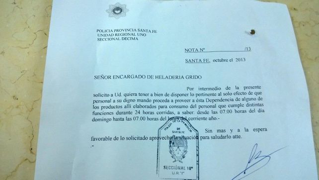 Desde una comisaría pidieron que le regalen helado para la guardia
