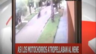 Terrible video del niño atropellado por motochorros