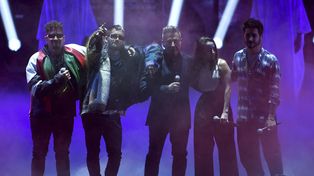 Mau, Ricky, Ricardo Montaner, Evaluna y Camilo en la última entrega de los premios Lo Nuestro.
