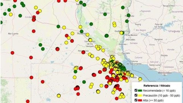 El mapa del arsénico del ITBA