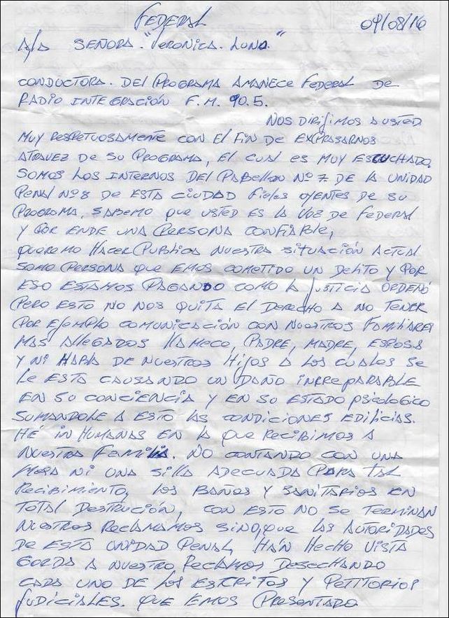 La nota. En Federal