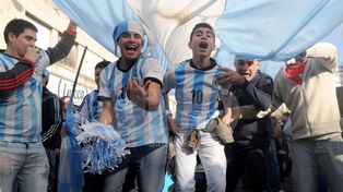Los santafesinos también festejaron el pasaje de la selección a la semifinal de la Copa del Mundo