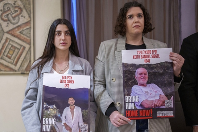Familiares de secuestrados israelíes en manos de Hamás. Son una constante presión para el gobierno de Benjamin Netanyahu. 