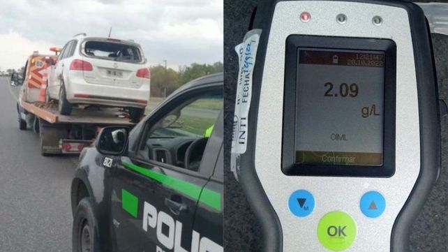 El conductor perdió el control de su vehículo e impactó contra el guardarraíl: tenía 2