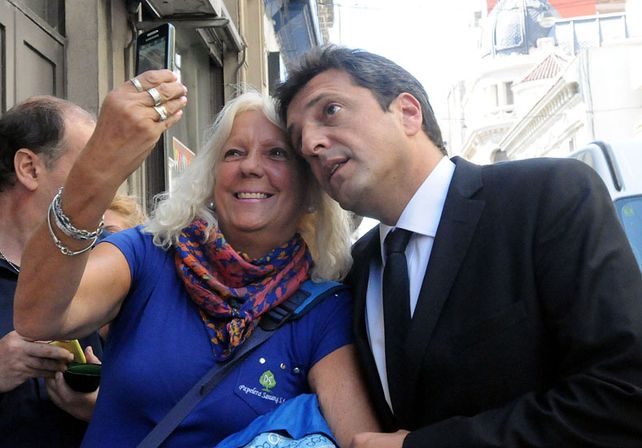 Selfie con el candidato. De visita en Rosario