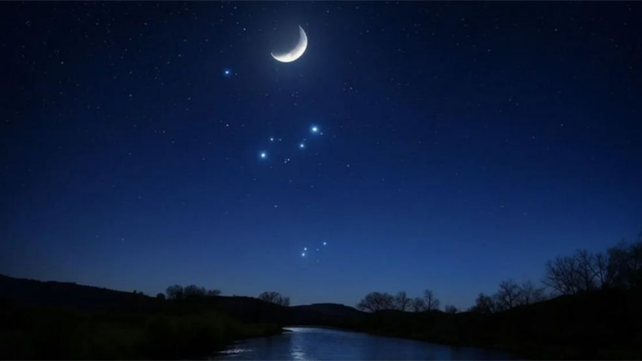 El triángulo celestial del 6 de marzo se formará entre la Luna