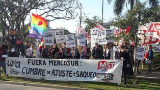Manifestantes se concentraron en Riivadavia y Tucumán.&nbsp;