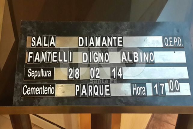 Impotencia, bronca y dolor en el último adiós a Digno Fantelli