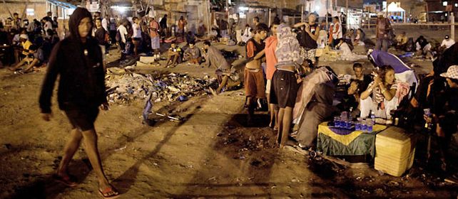 Un mercado al aire libre de venta de drogas en la favela Mandela