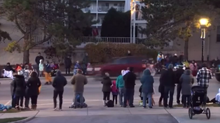 A video shows how a van runs over people in a Christmas parade