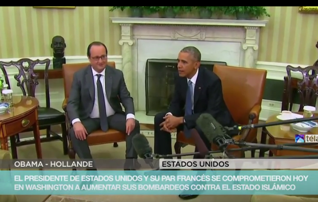 Obama y Hollande prometen redoblar la ofensiva militar contra el Estado Islámico