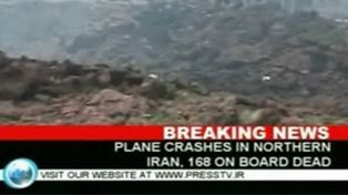 Se estrell&oacute; un avi&oacute;n en Ir&aacute;n y murieron las 168 personas que iban a bordo