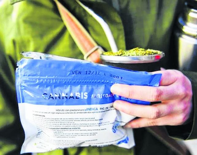 mate y yerba. El envoltorio en el que se vende la marihuana.