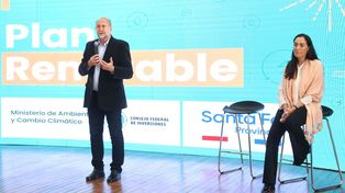 Perotti y la ministra de Ambiente y Cambio Climático, Érica Gonnet, presentaron una nueva línea de crédito.