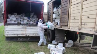 Se recibieron alrededor de 2.500 bidones de fitosanitarios.