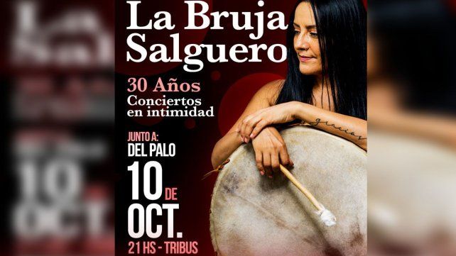 La Bruja Salguero se presentará en Tribus Club de Arte el viernes 10 de octubre&nbsp;