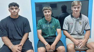 Rugby: Franco Marizza (Rowing), Manuel Massoni (Tilcara) y Bautista Lezcano (Estudiantes).
