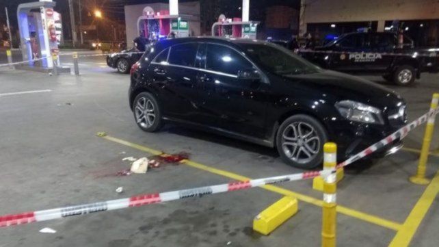 La escena del ataque a balazos contra el abogado Ariel González Zeballos el 13 de marzo pasado.