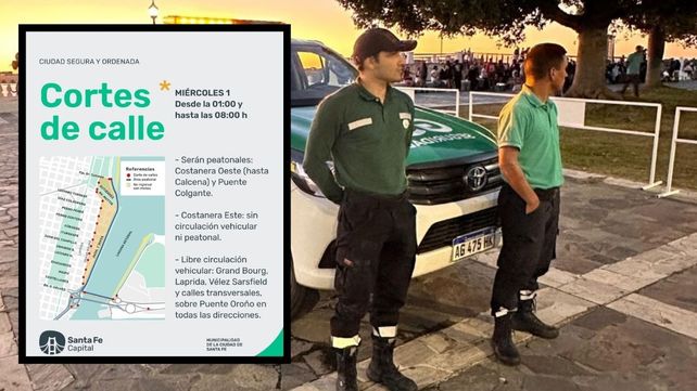 Festejos de Año Nuevo en Santa Fe: corredores seguros, peatonalización de zonas claves y refuerzo de patrullajes