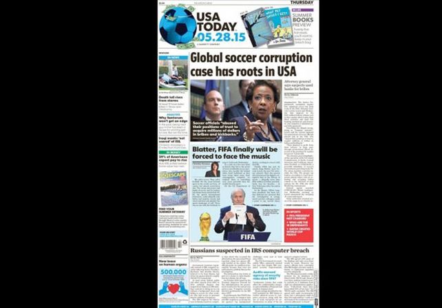 Cómo reflejaron el escándalo en la FIFA los 20 diarios más importantes del mundo