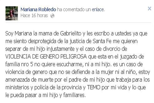 “No estoy fugada, pero temo por mi vida y por la de mi hijo”