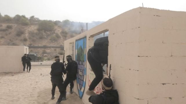 Acción en el ensayo. Los planes llevados a cabo por Hamás se concretaron el sábado pasado.