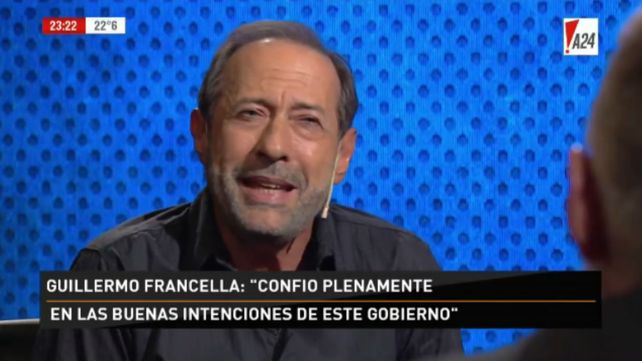 Francella: Confío en las buenas intenciones del gobierno