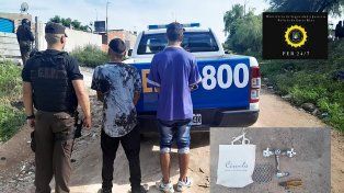 Identificaron a dos hombres de 26 y 31 años en la zona de calle Ameghino, en Paraná, por robo de grifería.