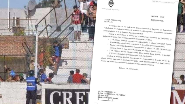 El Ministerio de Seguridad de la Nación pide máximas sanciones para Patronato