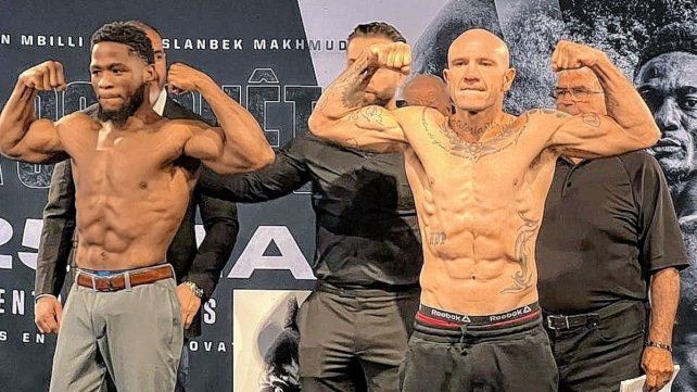 Moreno Fendero y Wenceslao Mansilla posan tras el pesaje.