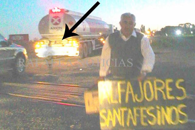 ¿Una curiosidad, una aparición, un ángel?, en una ruta santafesina