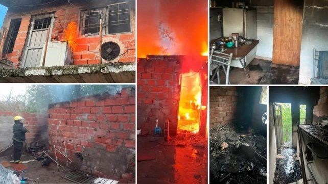 En las viviendas solo se produjeron daños materiales. Se aguardan las pericias para conocer las causas de los incendios.