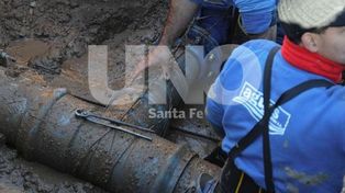 Calle cortada por trabajos de Assa