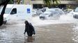 Un fuerte temporal de lluvia y granizo anegó la Capital Federal al mediodía