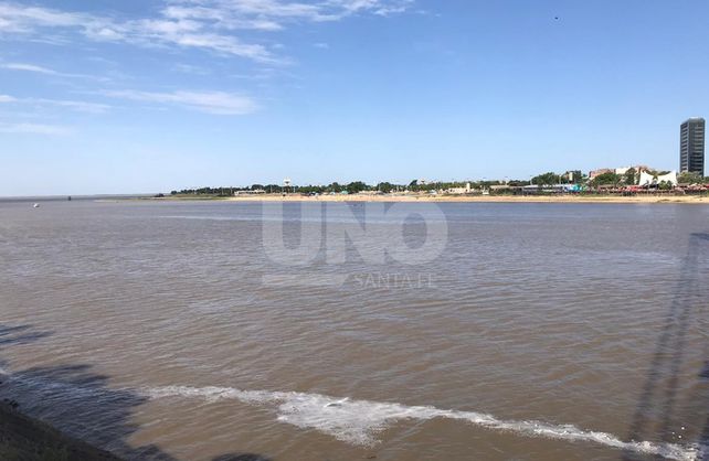 La bajante se nota en las costas de la Laguna Setúbal.