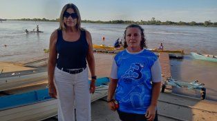 Viviana Aguilar y Laura Bergamaschi forman parte de la subcomisión del deporte en el Paraná Rowing Club.