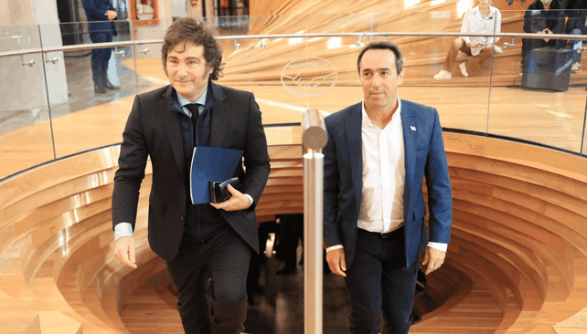 El presidente Javier Milei y Marcos Galperín
