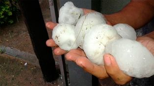 Cayó granizo como una pelota de tenis en Formosa