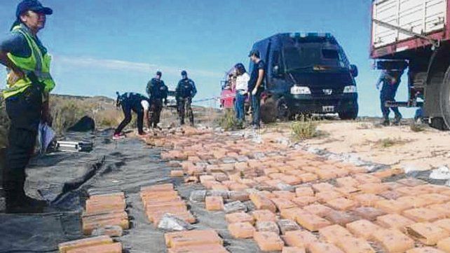 La carga de casi 500 kilos de marihuana fue interceptada en una ruta de Río Negro en 2017.