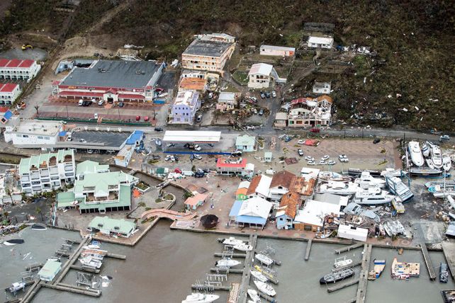 Irma en la &nbsp;Isla San Martín. Fuente Reuters Univision.