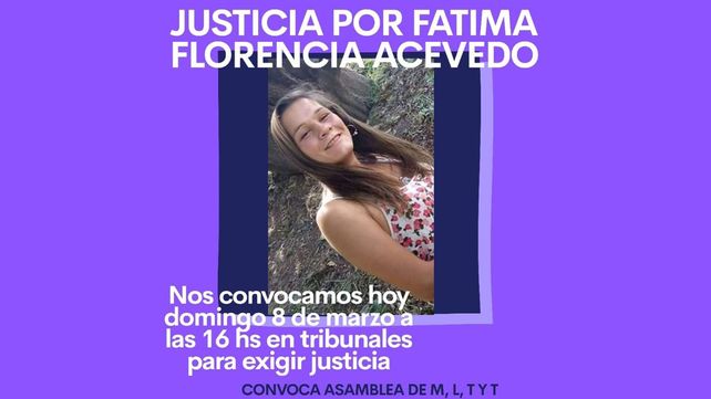 Concentración frente a Tribunales por el femicidio de Fátima Florencia Acevedo