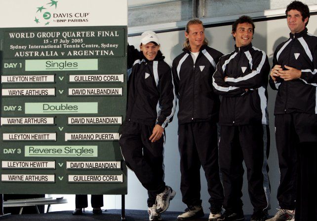 Contra Australia, en Sydney, junto a Nalbandian, Puerta y Etlis.
