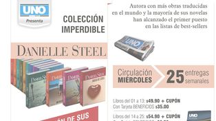 Este miércoles, la imperdible colección de libros de Danielle Steel
