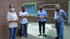 El senador y las autoridades, en la recorrida por las instalaciones del jardín. El senador y las autoridades, en la recorrida por las instalaciones del jardín.