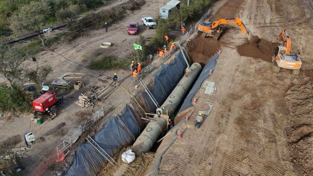 Acueducto Biprovincial Santa Fe-Córdoba: ya se colocaron más de 4.600 metros de conductos troncales