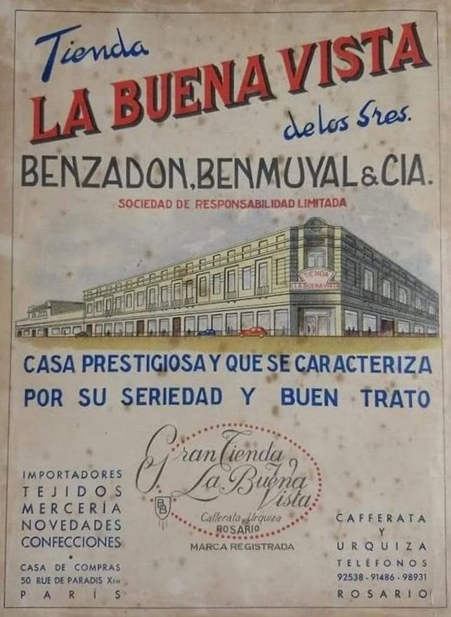 Una publicidad de los años 40 promueve las bondades de la tienda.